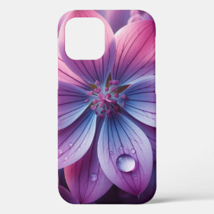 Lila bloemen Paarse en roze iPhone 12 Hoesje