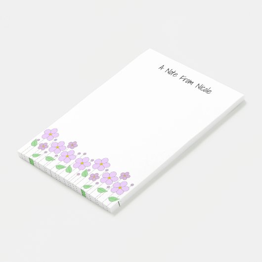 Lila Bloemen Post-it Notities Post-it® Notes (Schuin)