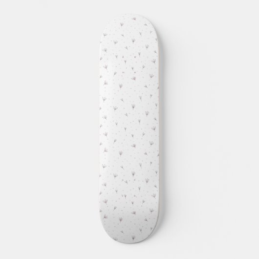 Lila bloemen skateboard (Voorkant)