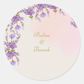 lila bloemen sticker (Voorkant)