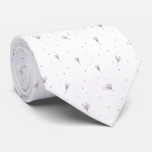 Lila bloemen stropdas