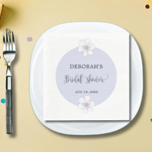 Lila Bloemen Vrijgezellenfeest Papier servet