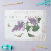 Lila bloemkarretje Postale Blue Painted Tissuepapier (Craft)