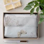 Lila bloemkarretje Postale Blue Painted Tissuepapier (Geschenk)