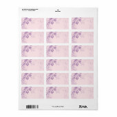 Lila Blush Bloemen Bruiloft Blank Adres Label (Full Sheet)