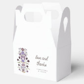 Lila Bogen Bloemen bruiloft Bedankdoosjes (Geopend)