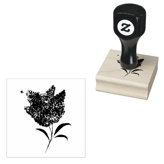 Lila Boho Bohemian Floral Waterverf Rubberstempel (Gestempeld)