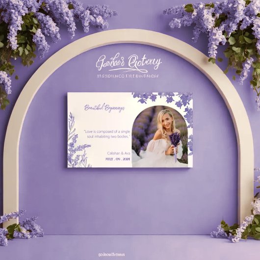 lila boog mooi begin bruiloft ontwerp spandoek