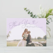 Lila Boog Trouwen Bedankt Script (Staand voorkant)