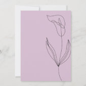 Lila botanische eenvoudige Boho-Baby-baptisme Kaart (Achterkant)
