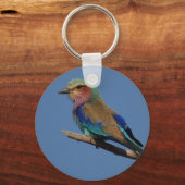 Lila-Breasted Roller Bird Sleutelhanger (Voorkant)