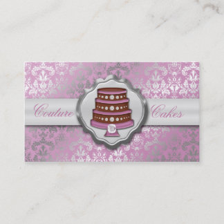 Lila Cake Couture Glitzy Damask Cake Bakery Visitekaartje