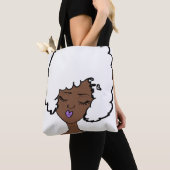 Lila canvas tassen (Dichtbij)