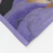 Lila Chihuahua Love Photo Fleece Blanket (Hoek)