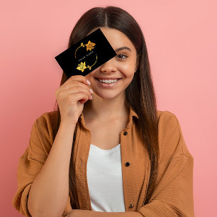 Lila Circles Golden Foil Black Vip Visitekaartje