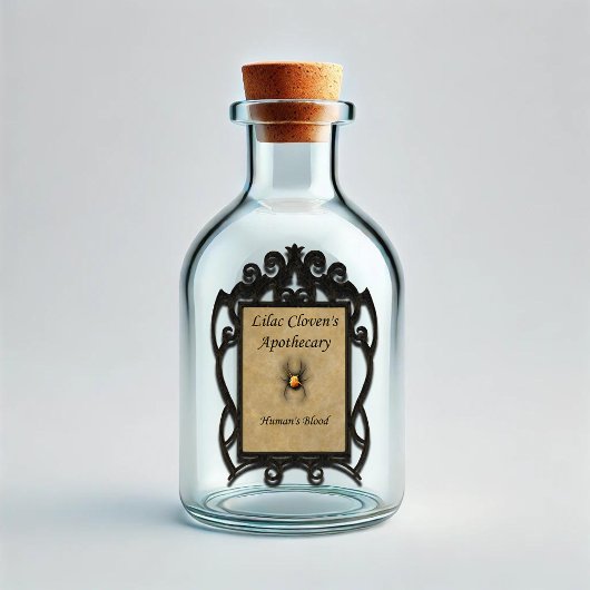 Lila Cloven's Apothecary: Mensenbloed Sticker