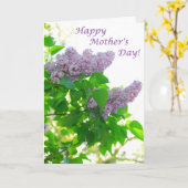 Lila Cluster Moederdag Kaart (Gele Bloem)