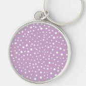 Lila Dalmatische Spots, Dalmatische Stippen, gecit Sleutelhanger (Voorkant)