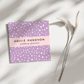 Lila Dalmatische Spots, Dalmatische Stippen, gecit Vierkante Visitekaartje