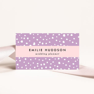 Lila Dalmatische Spots, Dalmatische Stippen, gecit Visitekaartje