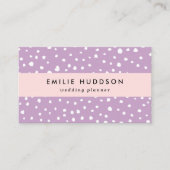 Lila Dalmatische Spots, Dalmatische Stippen, gecit Visitekaartje (Voorkant)
