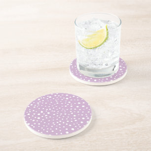 Lila Dalmatische Spots, Dalmatische Stippen, gecit Zandsteen Onderzetter