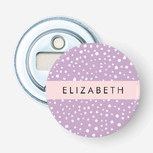 Lila Dalmatische Vlekken, Dalmatische Stippen, Jou Button Flesopener