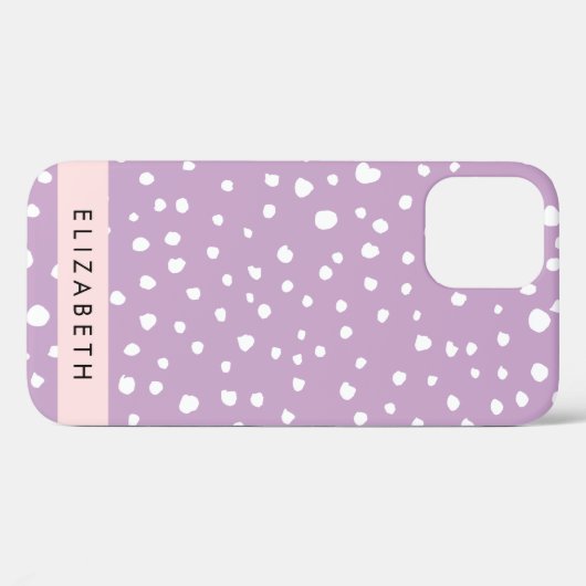 Lila Dalmatische Vlekken, Dalmatische Stippen, Jou Case-Mate iPhone Case (Achterkant (horizontaal))