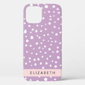 Lila Dalmatische Vlekken, Dalmatische Stippen, Jou Case-Mate iPhone Case (Achterkant)