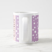 Lila Dalmatische Vlekken, Dalmatische Stippen, Jou Extra Grote Beker (Achterkant)