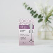 Lila Damask Mode Dress Form Visitekaartje (Staand voorkant)