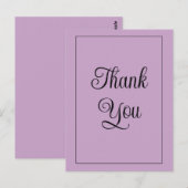 Lila dank briefkaart (Voorkant / Achterkant)