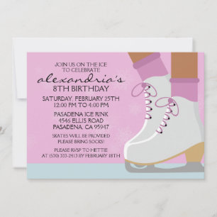 Lila donkerhuid Schaats geeft ijsschaatsen Kaart