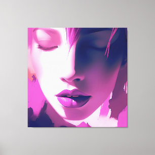 Lila droomfluistering - sereen, etherisch, Paarse Canvas Afdruk