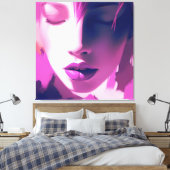 Lila droomfluistering - sereen, etherisch, Paarse Canvas Afdruk (Insitu (Slaapkamer))