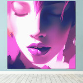 Lila droomfluistering - sereen, etherisch, Paarse Canvas Afdruk (Insitu (Houten vloer))