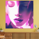 Lila droomfluistering - sereen, etherisch, Paarse Canvas Afdruk (Insitu (Woonkamer))