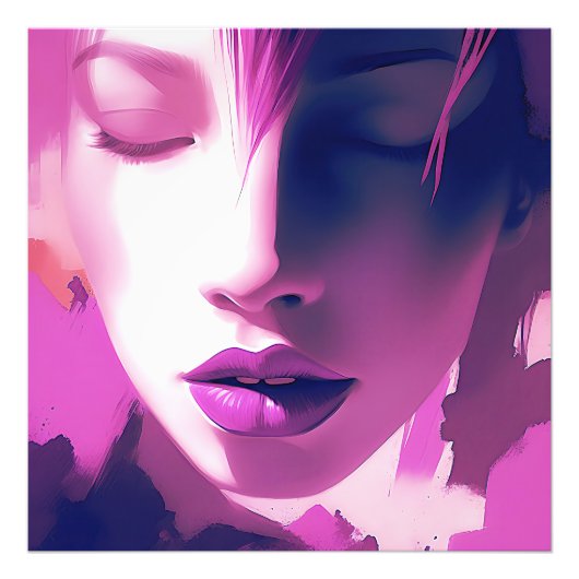 Lila droomfluistering - sereen, etherisch, Paarse Foto Afdruk (Voorkant)