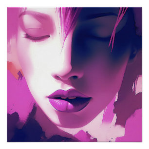 Lila droomfluistering - sereen, etherisch, Paarse Perfect Poster