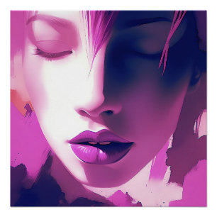 Lila droomfluistering - sereen, etherisch, Paarse Perfect Poster