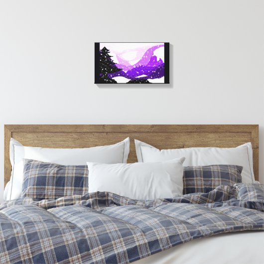Lila drukcanvas canvas afdruk (Insitu (Slaapkamer))