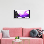 Lila drukcanvas canvas afdruk (Insitu (Woonkamer))