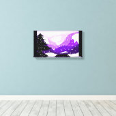 Lila drukcanvas canvas afdruk (Insitu (Houten vloer))