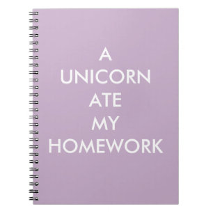 Lila EEN UNICORN ATE MIJN Notitieboek VAN HET HUIS