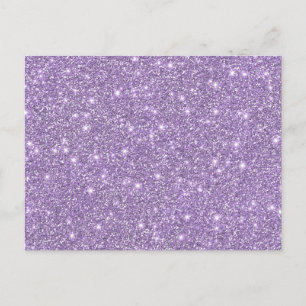 Lila Elegant Glamoureuze Faux Glitter Briefkaart