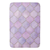 Lila en Gold Moroccan Badmat (Voorkant Verticaal)
