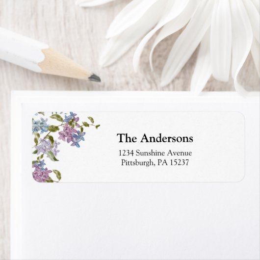 Lila en het Etiket van het Adres van de Terugkeer (Insitu)