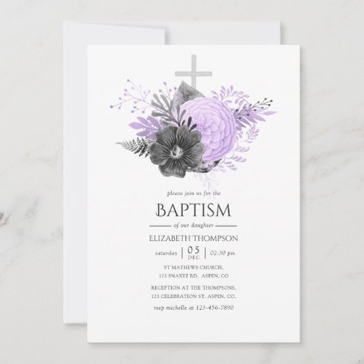 Lila en houtskool kaart (Voorkant)