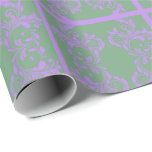 Lila en Mint Leaves Cadeaupapier