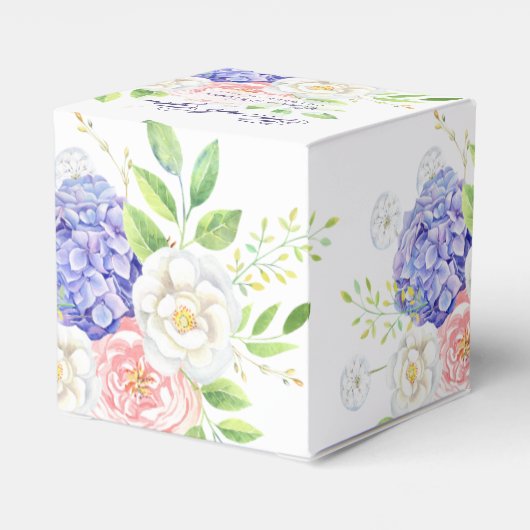 Lila en pony Sophisticated Wedding Favor Box Bedankdoosjes (Achterkant)